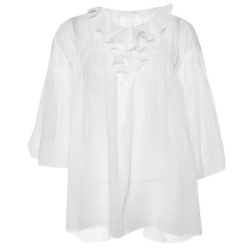 Pre-owned Cotton tops Chloé Pre-owned , White , Dames