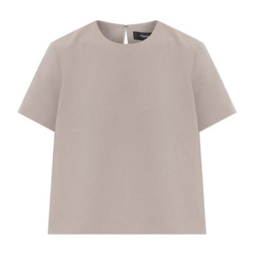 Top met een ronde halslijn Theory , Gray , Dames