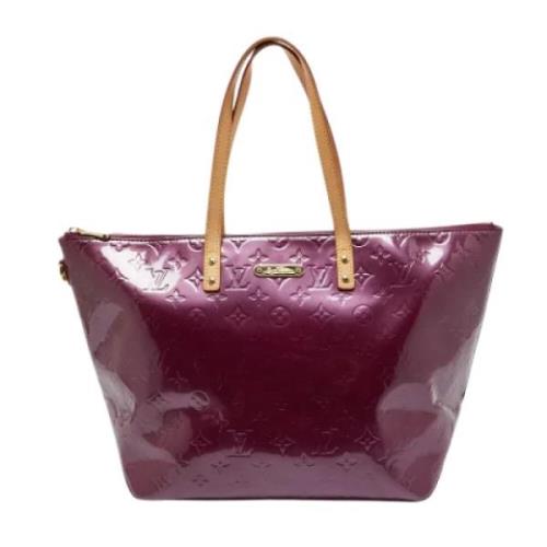 Pre-owned Leather totes Louis Vuitton Vintage , Purple , Dames