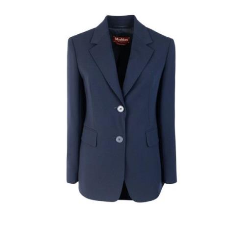 Blauwe Jackets Tessuto Triacetaat Polyester Max Mara Studio , Blue , D...