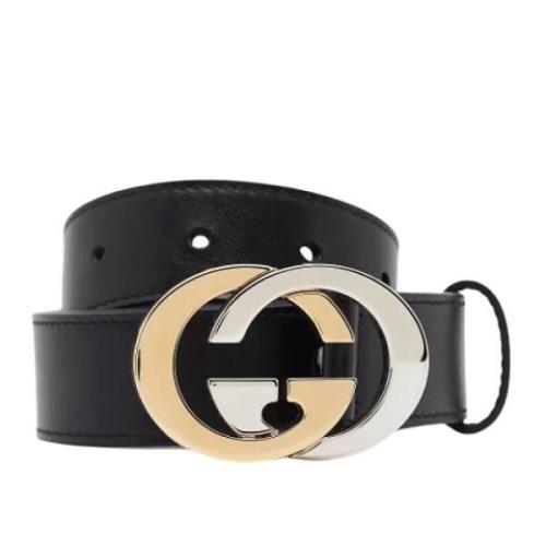 Pre-owned Leather belts Gucci Vintage , Black , Dames