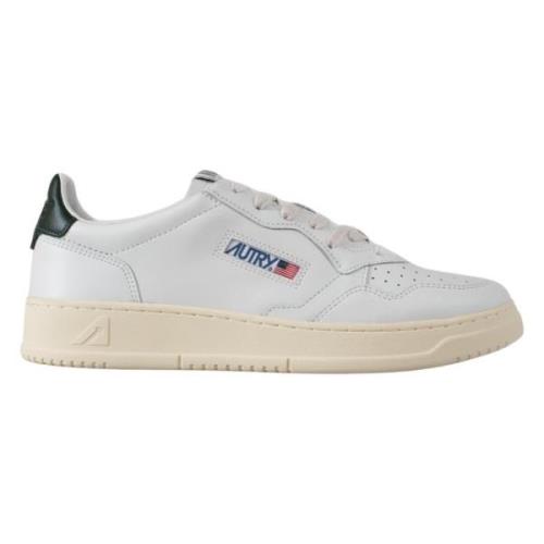 Retro-geïnspireerde Medalist Leren Sneakers Autry , White , Heren