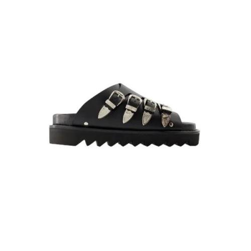 Leather flats Toga Pulla , Black , Dames