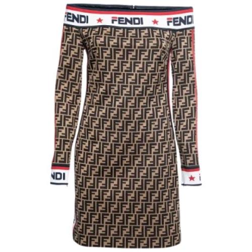 Pre-owned Cotton dresses Fendi Vintage , Brown , Dames