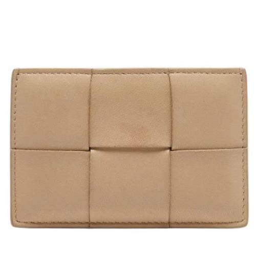 Pre-owned Leather wallets Bottega Veneta Vintage , Beige , Dames