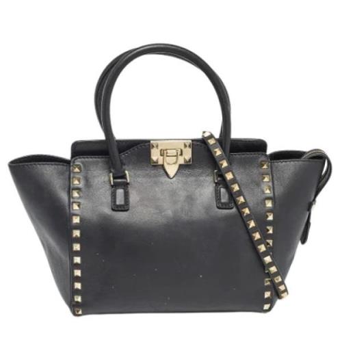 Pre-owned Leather totes Valentino Vintage , Black , Dames