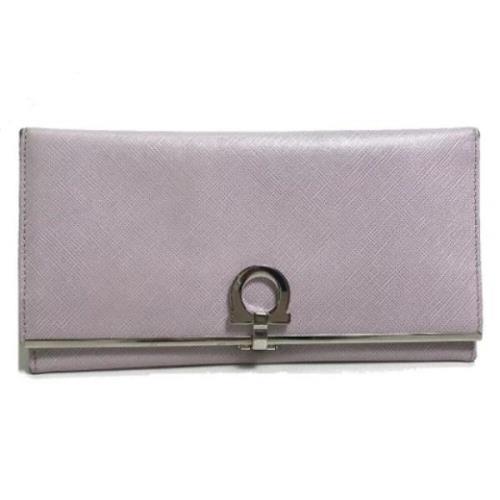 Pre-owned Leather wallets Salvatore Ferragamo Pre-owned , Purple , Dam...