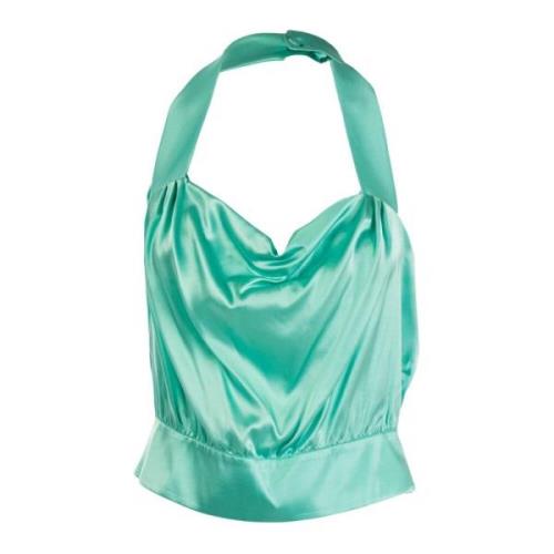 Elegante Haltertop Groen Zomer Pinko , Green , Dames