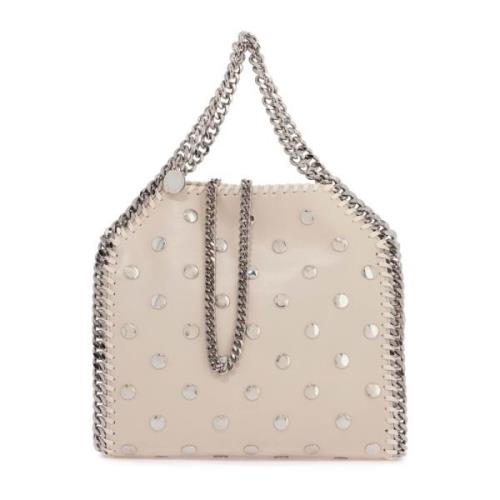 Studded Mini Falabella Tote Bag Stella McCartney , White , Dames