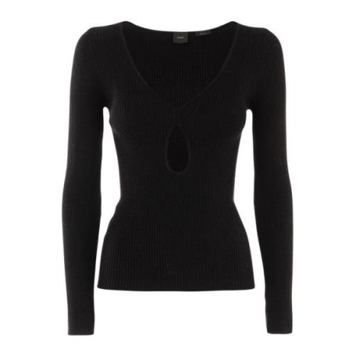 Zwarte Wintertrui Outlet Prijs Pinko , Black , Dames