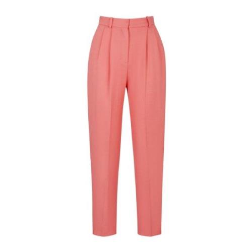 Koraalroze Linnen Twill Tefike Broek Hugo Boss , Pink , Dames