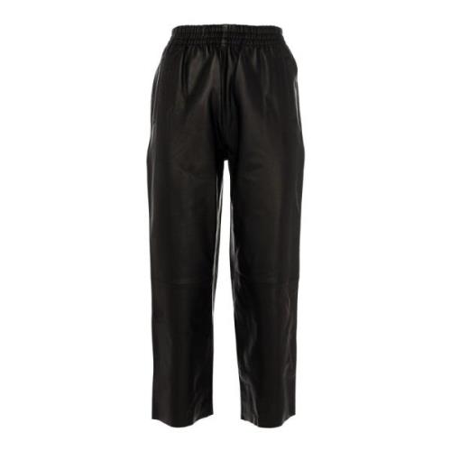 Dames Leren Broek Outlet Zomer Pinko , Black , Dames