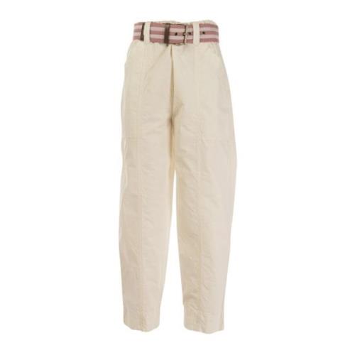 Cargo broek wit outlet prijs Pinko , White , Dames