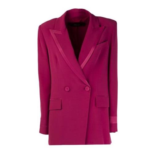 Lange blazer voor vrouwen in paars Patrizia Pepe , Purple , Dames