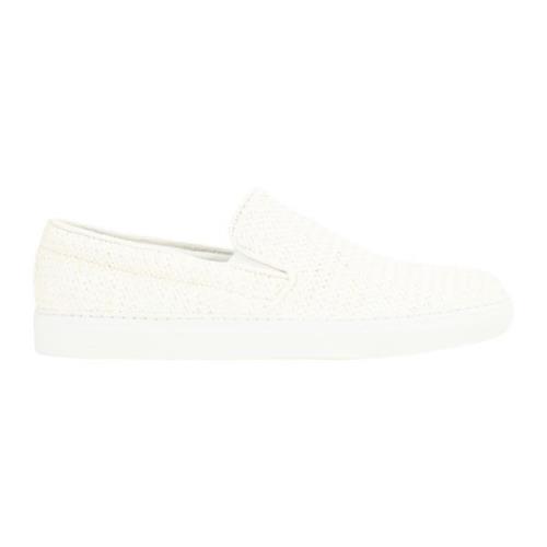 Heren Slip-On Sneakers Wit/Wit Pantofola d'Oro , White , Heren