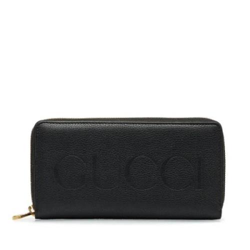 Pre-owned Leather wallets Gucci Vintage , Black , Dames