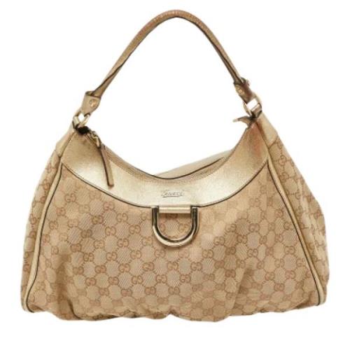 Pre-owned Canvas handbags Gucci Vintage , Beige , Dames