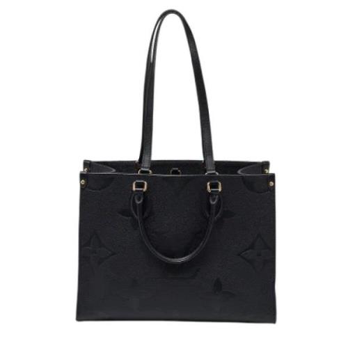 Pre-owned Leather totes Louis Vuitton Vintage , Black , Dames