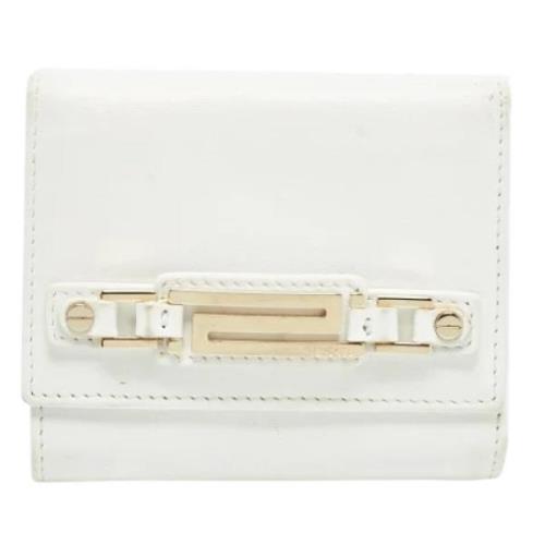 Pre-owned Leather wallets Versace Pre-owned , White , Dames