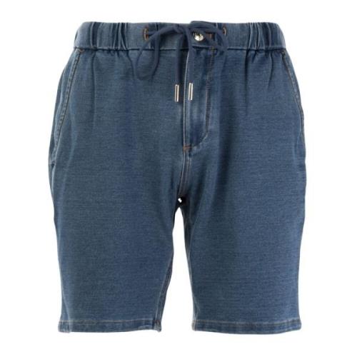 Heren Denim Bermuda Shorts Outlet Prijs Sun68 , Blue , Heren