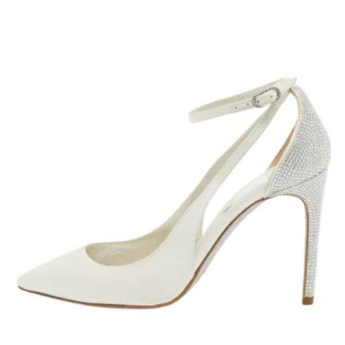 Pre-owned Satin heels René Caovilla Pre-owned , White , Dames