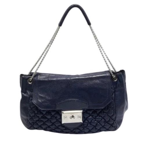 Pre-owned Leather shoulder-bags Alexander McQueen Pre-owned , Blue , D...