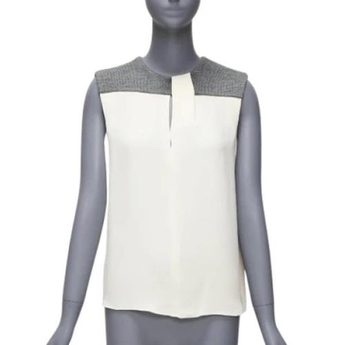 Pre-owned Silk tops Balenciaga Vintage , White , Dames