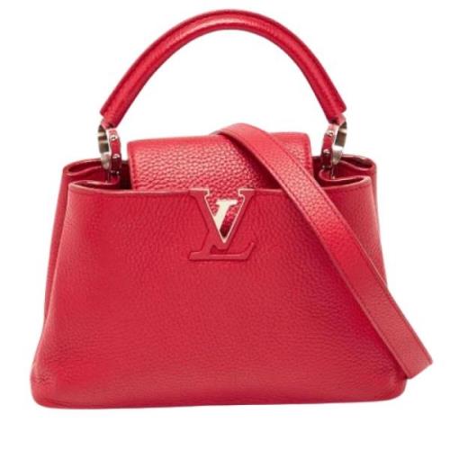 Pre-owned Leather handbags Louis Vuitton Vintage , Red , Dames