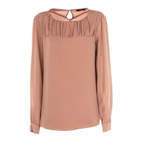 Elegante Lange Mouwen Blouse Paars Fracomina , Purple , Dames