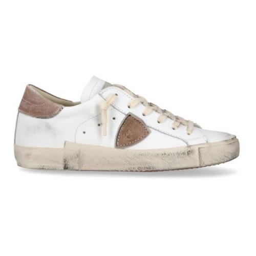 Witte Leren Casual Sneakers Vrouwen Philippe Model , White , Dames