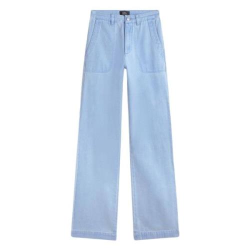 Klassieke Straight Cut High Waist Jeans A.p.c. , Blue , Dames