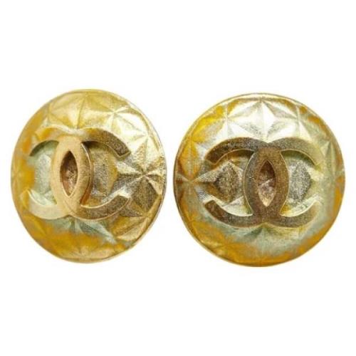 Pre-owned Metal chanel-jewelry Chanel Vintage , Yellow , Dames