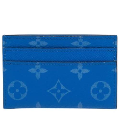 Pre-owned Coated canvas wallets Louis Vuitton Vintage , Blue , Heren