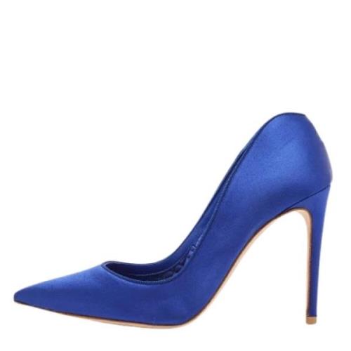 Pre-owned Satin heels Alexander McQueen Pre-owned , Blue , Dames