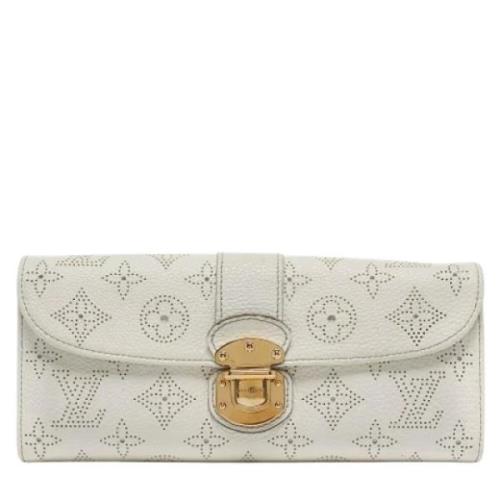 Pre-owned Leather wallets Louis Vuitton Vintage , White , Dames