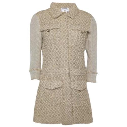 Pre-owned Fabric outerwear Chanel Vintage , Beige , Dames