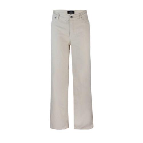 Hoge Taille Rechte Pijp Jaren 70 Stijl Jeans A.p.c. , Beige , Dames