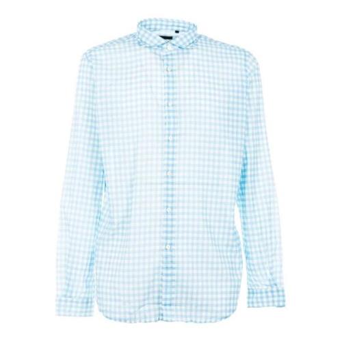 Heren Geruite Shirt Zomer Wit Liu Jo , White , Heren