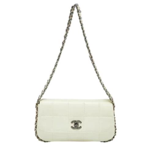 Pre-owned Leather chanel-bags Chanel Vintage , White , Dames