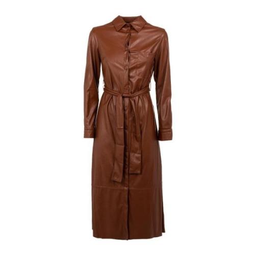 Lange jurk bruin winter vrouw Pinko , Brown , Dames