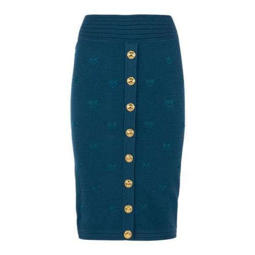 Blauwe Winter Tube Rok Oviedo 1 Pinko , Blue , Dames