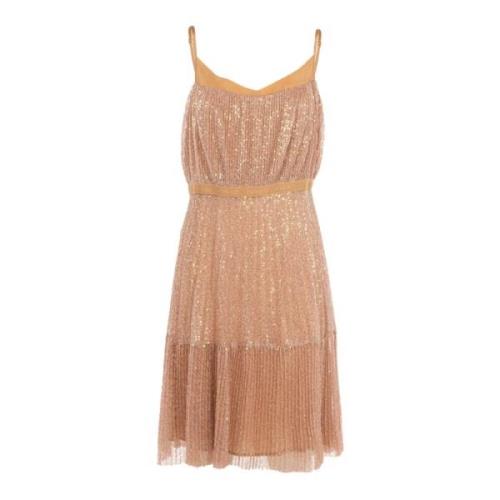 Elegante Ceremonie Jurk Beige Zomer Pinko , Beige , Dames