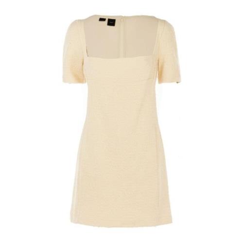 Elegante Korte Jurk Wit Outlet Pinko , White , Dames