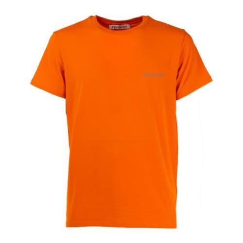 Stijlvolle T-shirt Collectie voor Mannen Trussardi , Orange , Heren