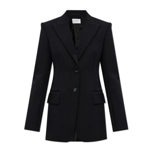 Blazer met gesloten revers Sportmax , Black , Dames