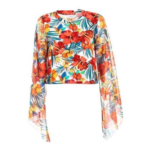 Bloemenprint blouse met lange mouwen Patrizia Pepe , Multicolor , Dame...