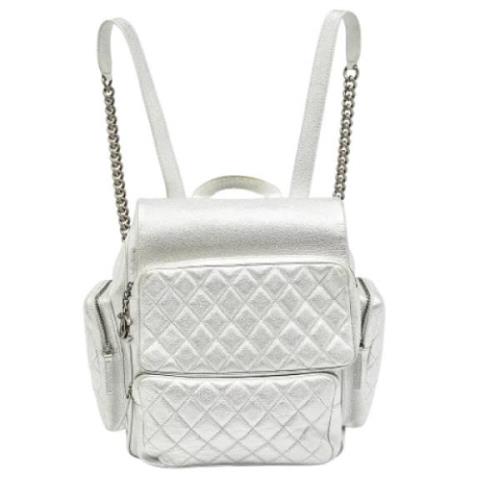 Pre-owned Fabric backpacks Chanel Vintage , Gray , Dames