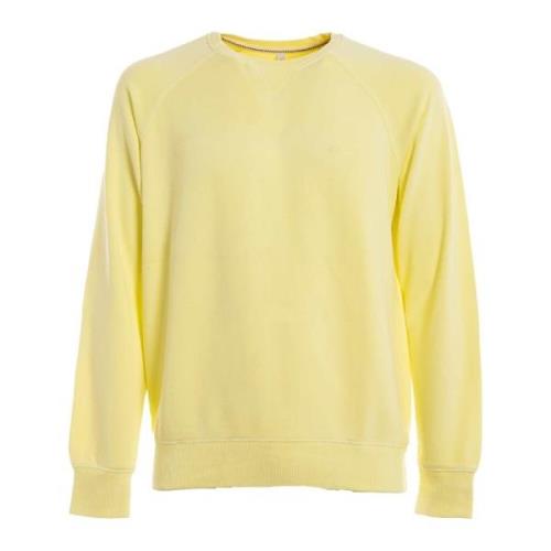 Gele Crewneck Sweatshirt Outlet Prijs Sun68 , Yellow , Heren