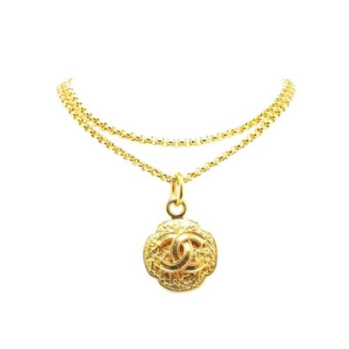 Pre-owned Metal chanel-jewelry Chanel Vintage , Yellow , Dames