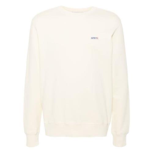 Logo Patch Sweatshirt Autry , Beige , Heren